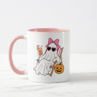 Caneca Combo Fantasma Cor-de-Rosa Fofa da Praia no