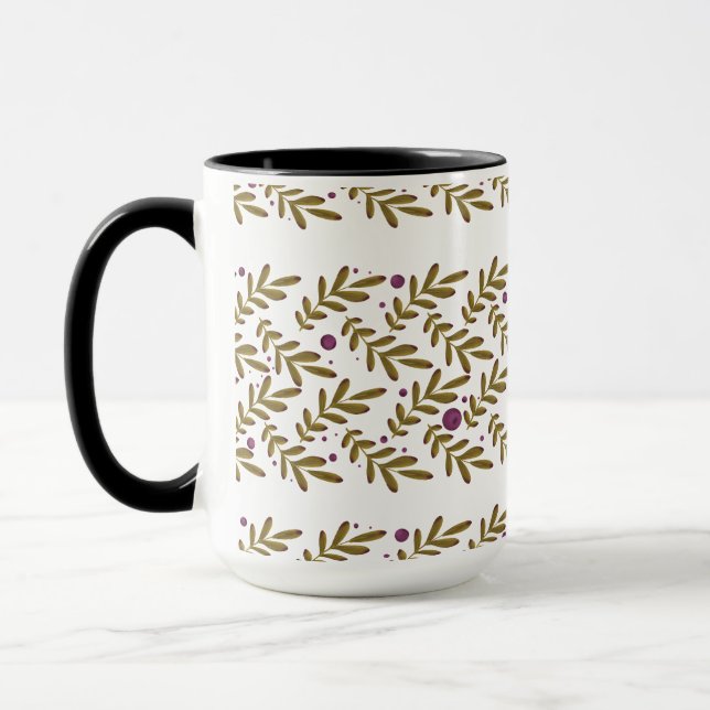 Caneca Combo Folha Botânica (475 ml) (Esquerda)
