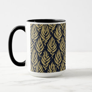 Caneca Combo Folha Dourada Elegante