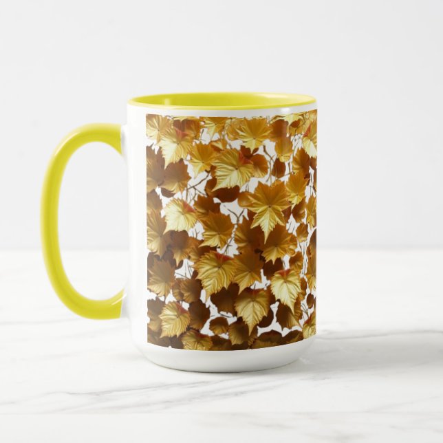 CANECA COMBO - FOLHAGEM OURO (Esquerda)