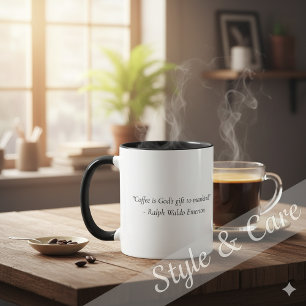 Caneca Combo Gráfico de Citação de Café Personalizado