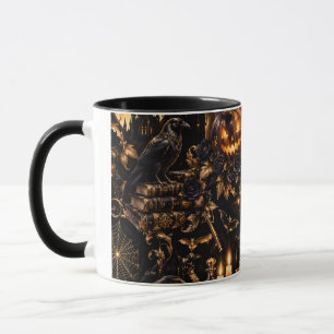 Caneca Combo Halloween Dourado Gótico