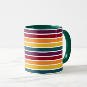 Caneca Combo Listras do Pôr do Sol Verde Escuro