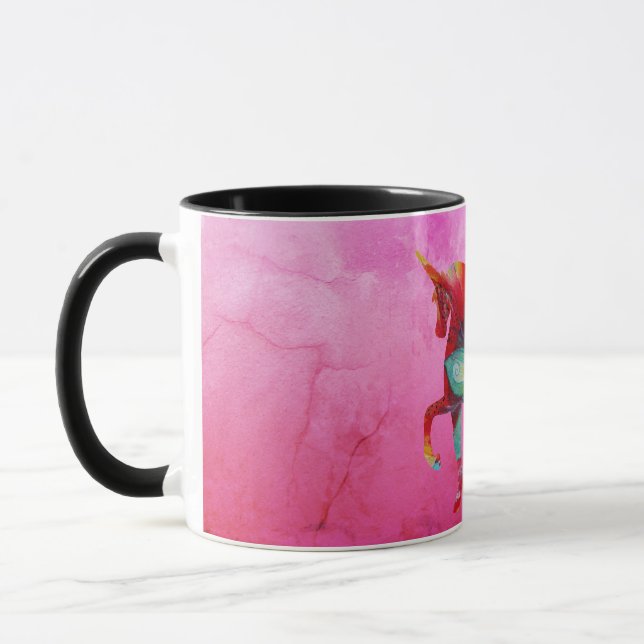 Caneca Combo Mandala Unicórnio Magia Rosa (Esquerda)