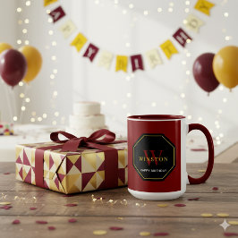 Caneca Combo Marrom Vermelho Festivo para Celebraç