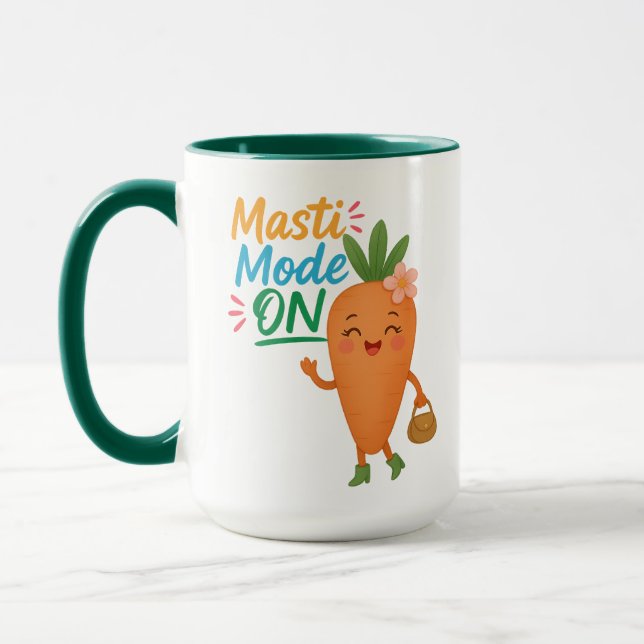 Caneca Combo Modo Masti Cenoura Fofa Diversão Dese (Esquerda)