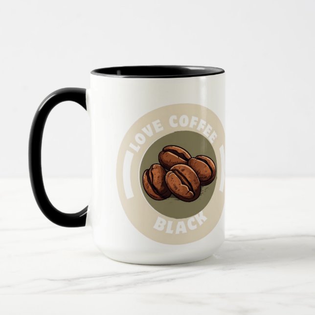 Caneca Combo Mug, 15 oz, Amor Café Negro (Esquerda)