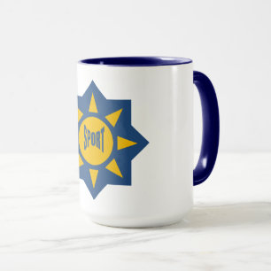 Caneca Combo mug 444 g branco/azul marina DESPORTO