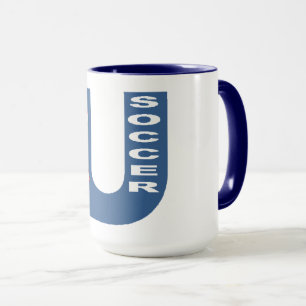 Caneca Combo Mug 444 ml brancos azul marina os EUA SOCCER