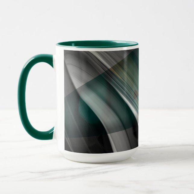 Caneca Combo Mug Abstrato Trend Interior Decore Verde (Esquerda)
