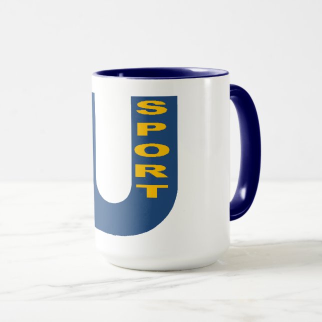Caneca Combo Mug azul marinha UE DESPORTO (Frente Esquerda)