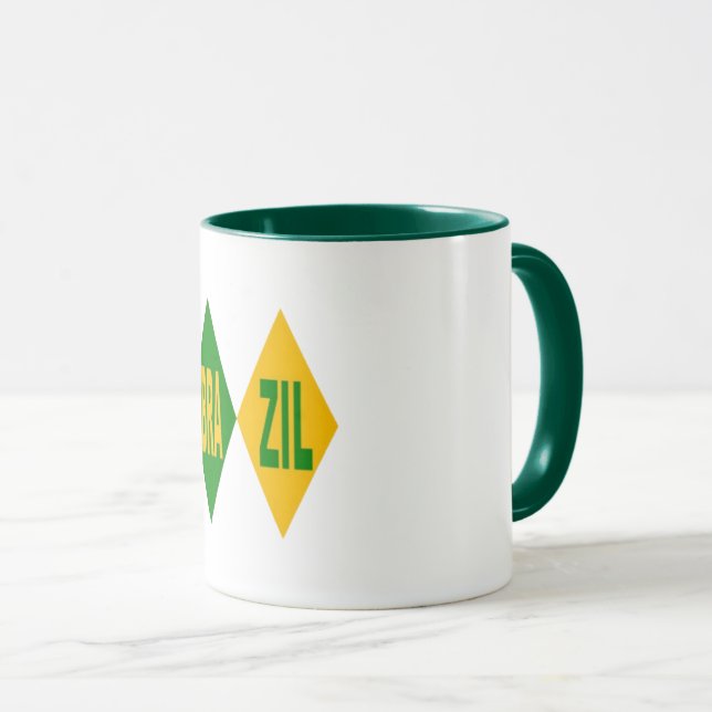 Caneca Combo mug blanc vert BRAZIL  (Frente Esquerda)