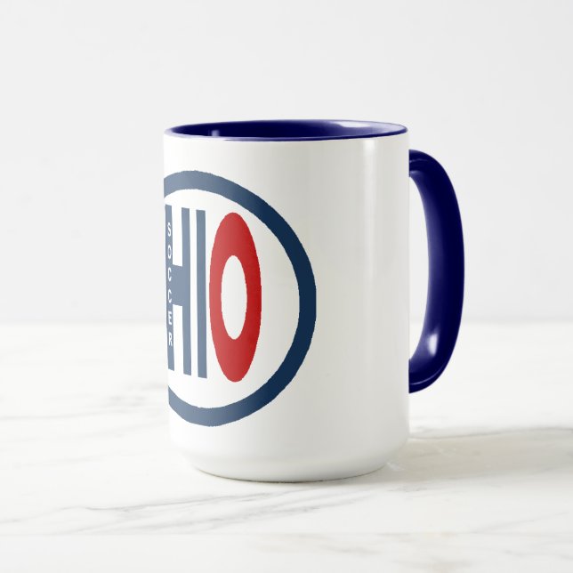 Caneca Combo Mug branco/azul marina OHIO SOCCER (Frente Esquerda)