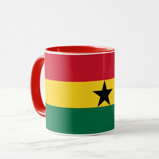 Caneca Combo Mug com bandeira de Gana (Frente Esquerda)