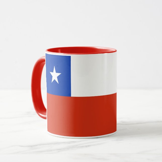 Caneca Combo Mug com bandeira do Chile (Frente Esquerda)