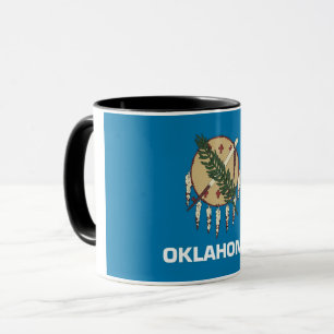 Caneca Combo Mug com bandeira do Estado de Oklahoma, EUA