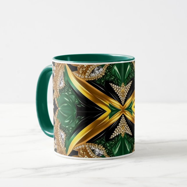 Caneca Combo Mug com cores da Jamaica (Frente Esquerda)
