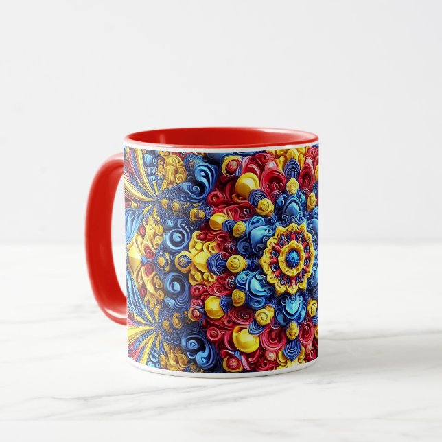 Caneca Combo Mug com cores romenas (Frente Esquerda)