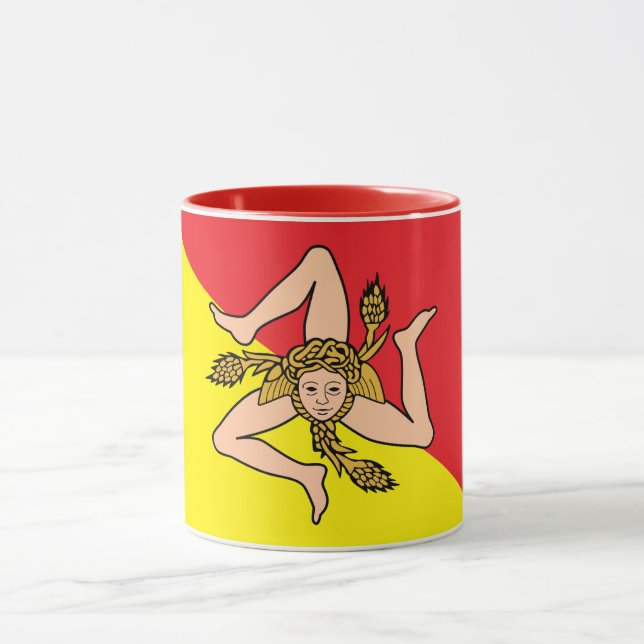 Caneca Combo Mug com pavilhão da Sicília, Itália (Centro)