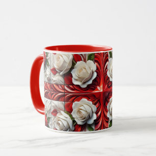 Caneca Combo Mug com Rosa Inglês