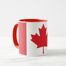 Combo Mug Da Bandeira Do Canadá