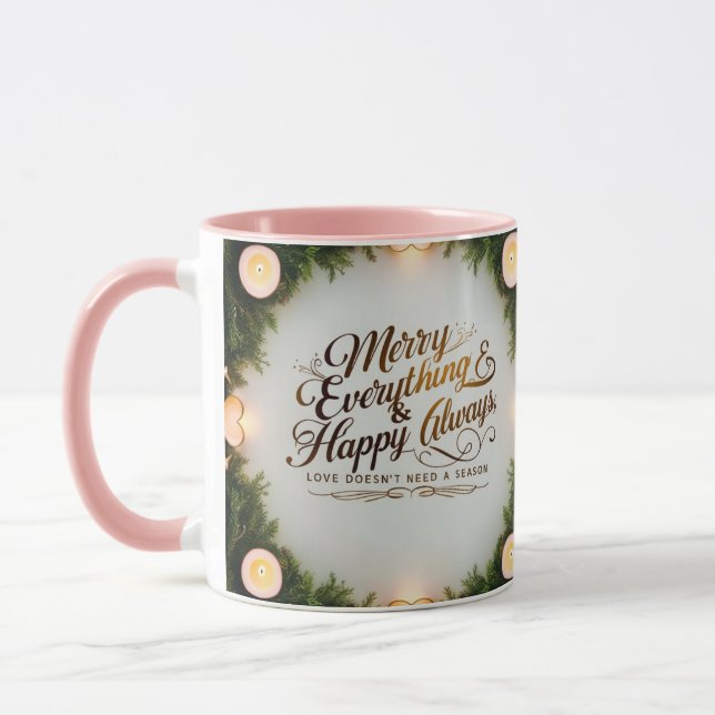 Caneca Combo Mug Set – Cozy Candlelight Christmas Gift (Esquerda)