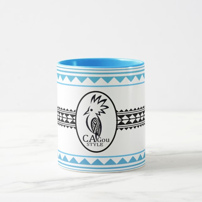 Caneca Combo mug Tribal cagou Style bleu (Centro)