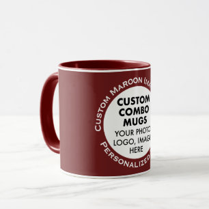 Caneca Combo personalizado de moldura de foto + texto em