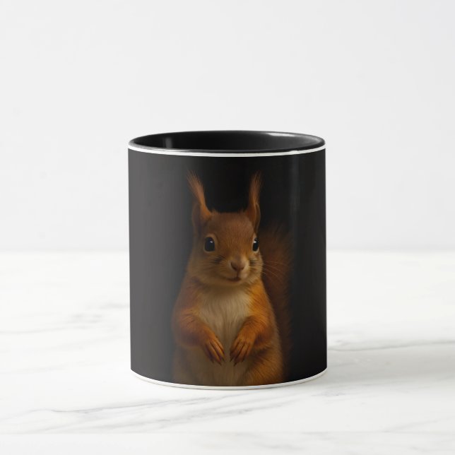 Caneca Combo Preta 4 Luxe com Esquilo Vermelho (Centro)