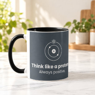 Caneca Combo Preta Pense Como um Próton
