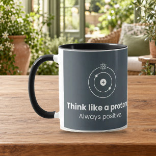 Caneca Combo Preta Pense Como um Próton
