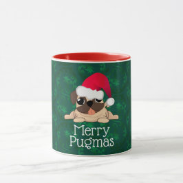 Caneca Combo Pug Natal