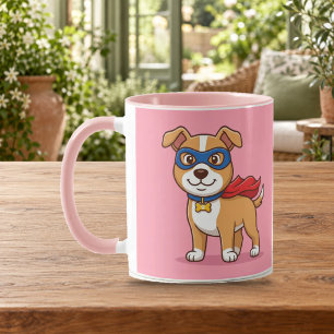 Caneca Combo Rosa Super Cachorro Herói