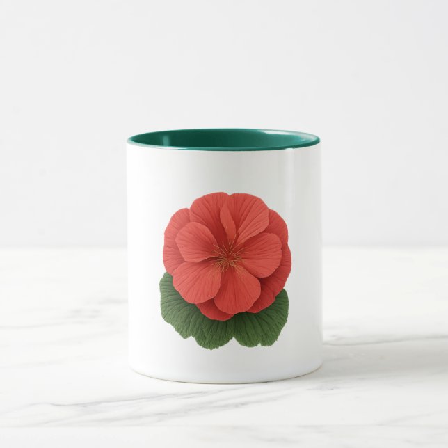 Caneca Combo Verde - Flor de Gerânio (Centro)