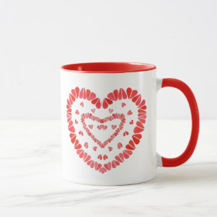CANECA COMBO VERMELHO CORAÇÕES DOCES