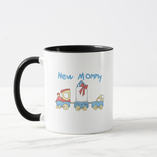 Caneca Comboio de novas Mamães de camisetas e presentes (Esquerda)