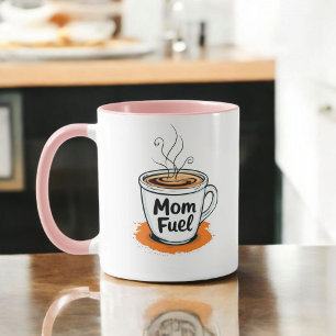 Caneca Combustível da mamãe   Oferta de Mães de café   Di