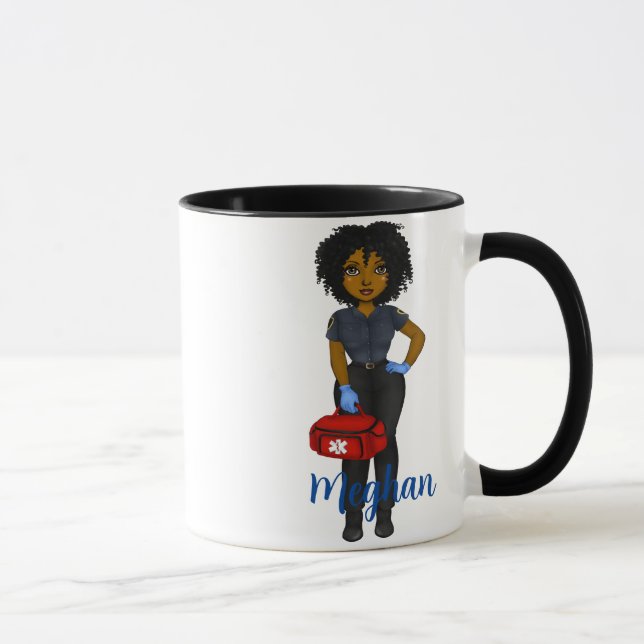 Caneca Combustível EMT personalizado Mulher Negra Chic Ca (Direita)