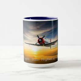 Caneca "Combustível para Voo: Mais alto de Soar com Cada 