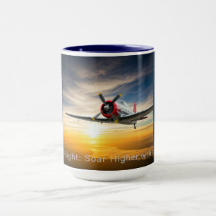 Caneca "Combustível para Voo: Mais alto de Soar com Cada