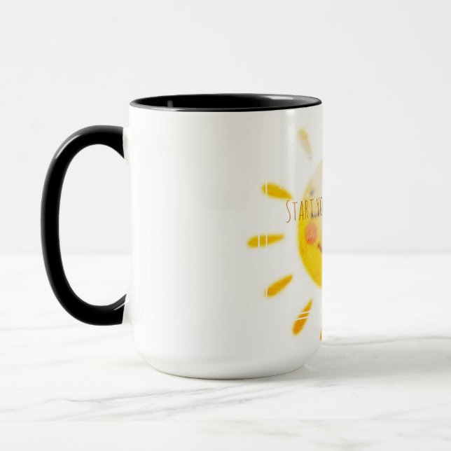 Caneca Comece sua manhã com um SORRISO (Esquerda)
