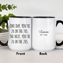 Caneca Comemoração Engraçada dos 70 Anos de Idade