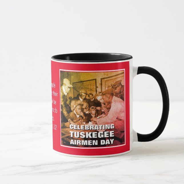 Caneca Comemoração personalizada do Dia dos TUSKEGEE AIRM (Direita)