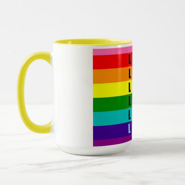 Caneca Comemorar amor, orgulho e autenticidade (Esquerda)