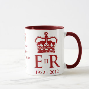 Caneca comemorativa do jubileu de diamante