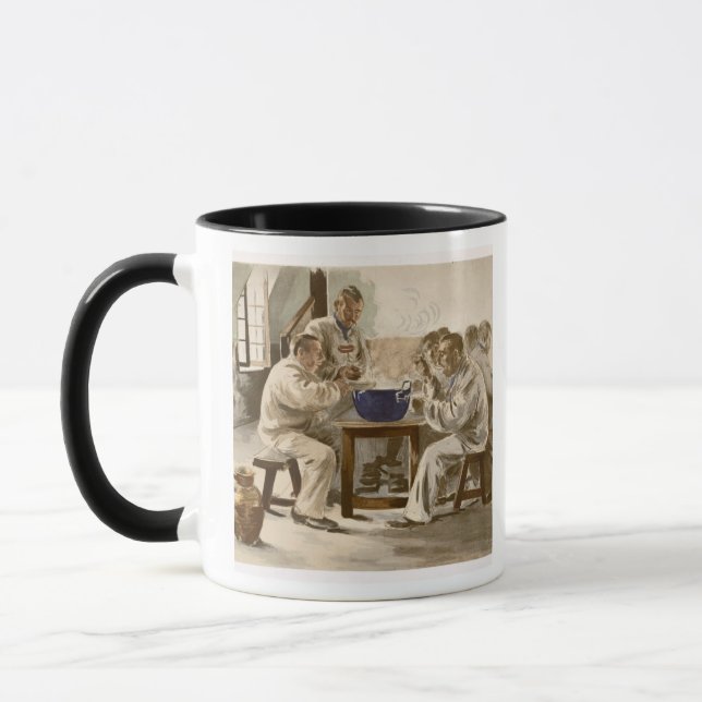 Caneca Comendo a sopa nas casernas, 'de L'Estampe Moder (Esquerda)