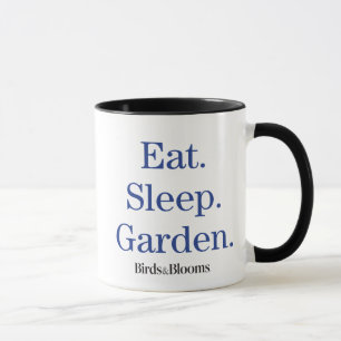 Caneca Comer. Dormir. Jardim.