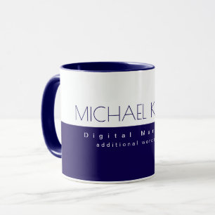Caneca Comerciante Digital Prof Moderno Azul Marinho