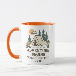 Caneca Comfort Ends | Camping Quote Combo Mug