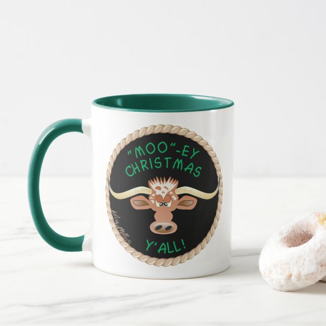 Caneca Comical Longhorn Steer (Com Donut)